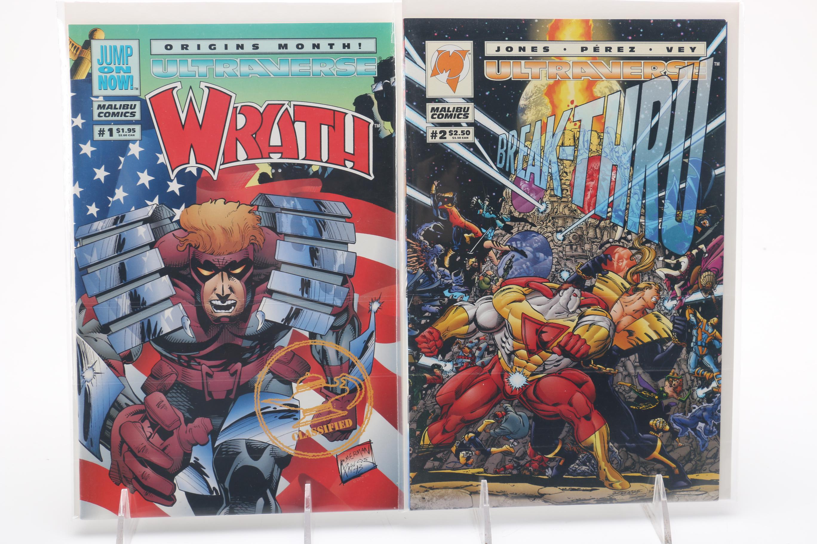 Modern Age Malibu "Ultraverse" Comics Including "Wrath" and "Warstrike"