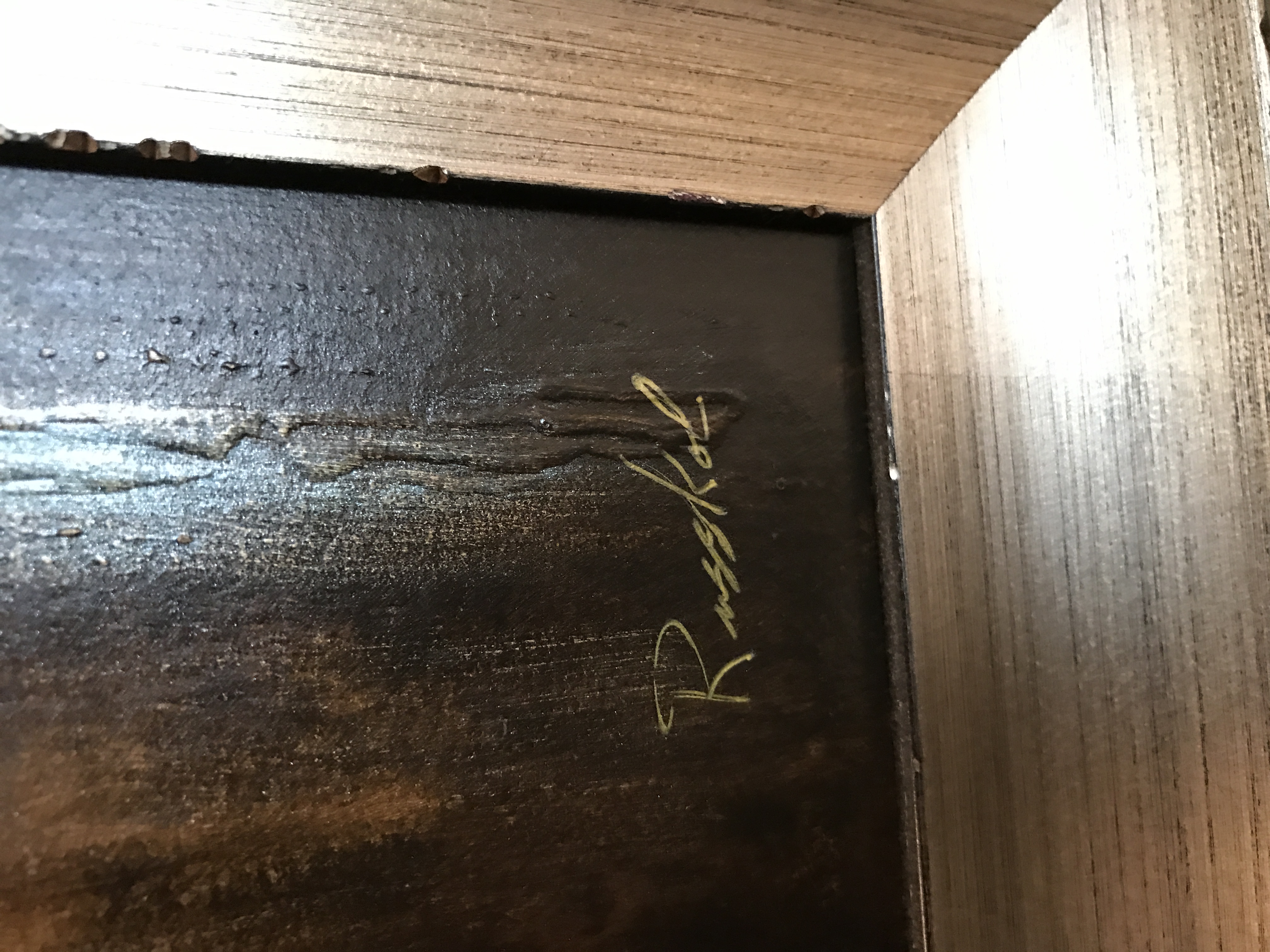 Irena Russkol Mixed Media Impasto Figural Abstract Painting