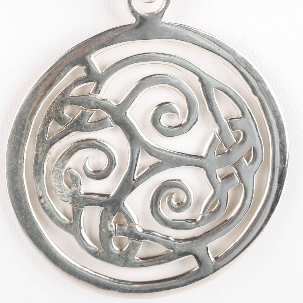 Sterling Silver Medallion Pendant with 18K Accents