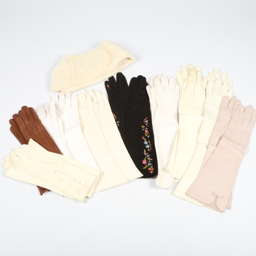 Vintage Ladies Dress Glove Collection Featuring  Chevreau