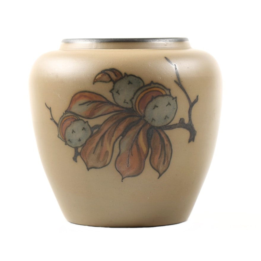 20th Century L. Hjorth Stoneware Vase from Bornholm, Sweden