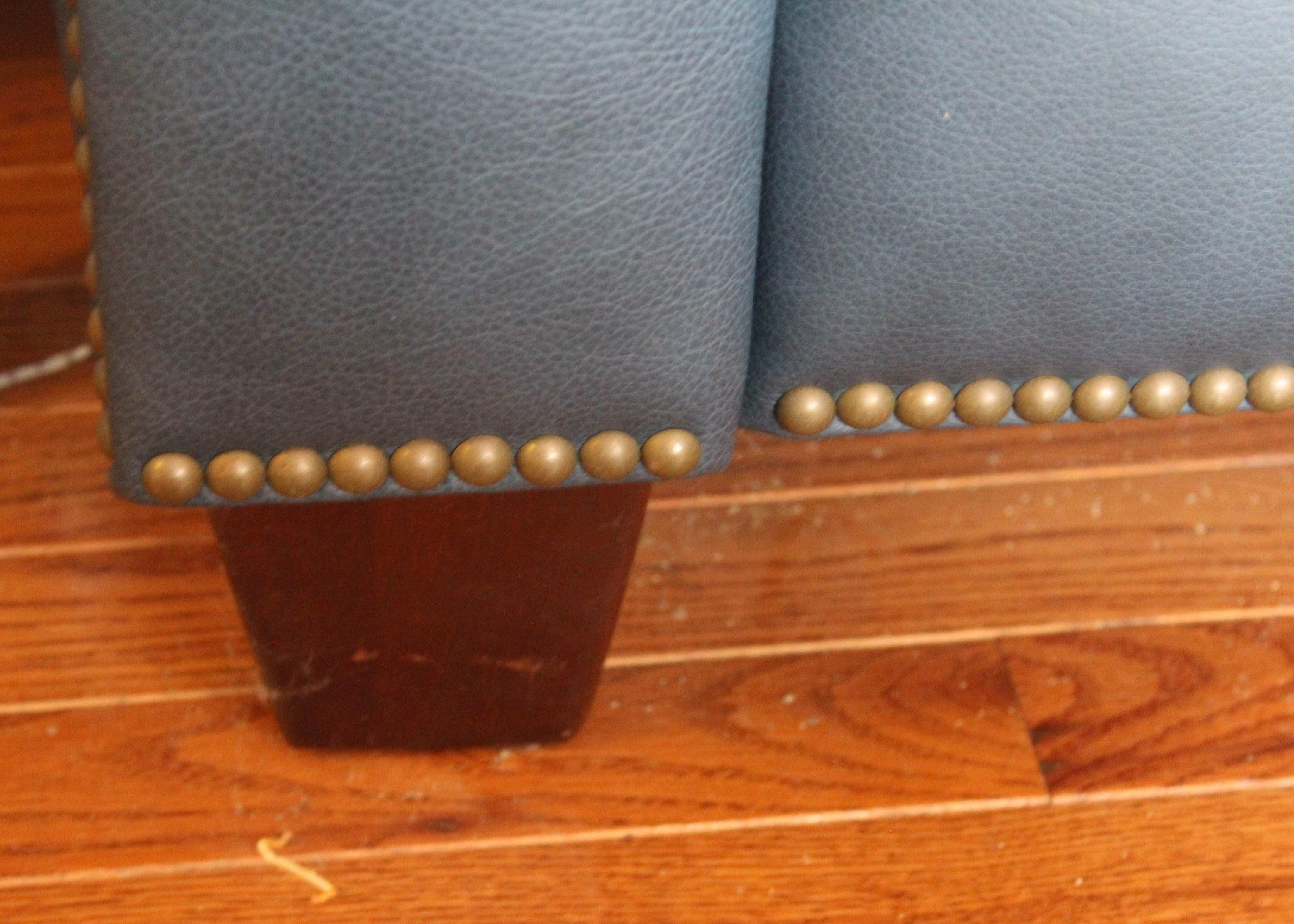 Broyhill Blue Leather Sofa