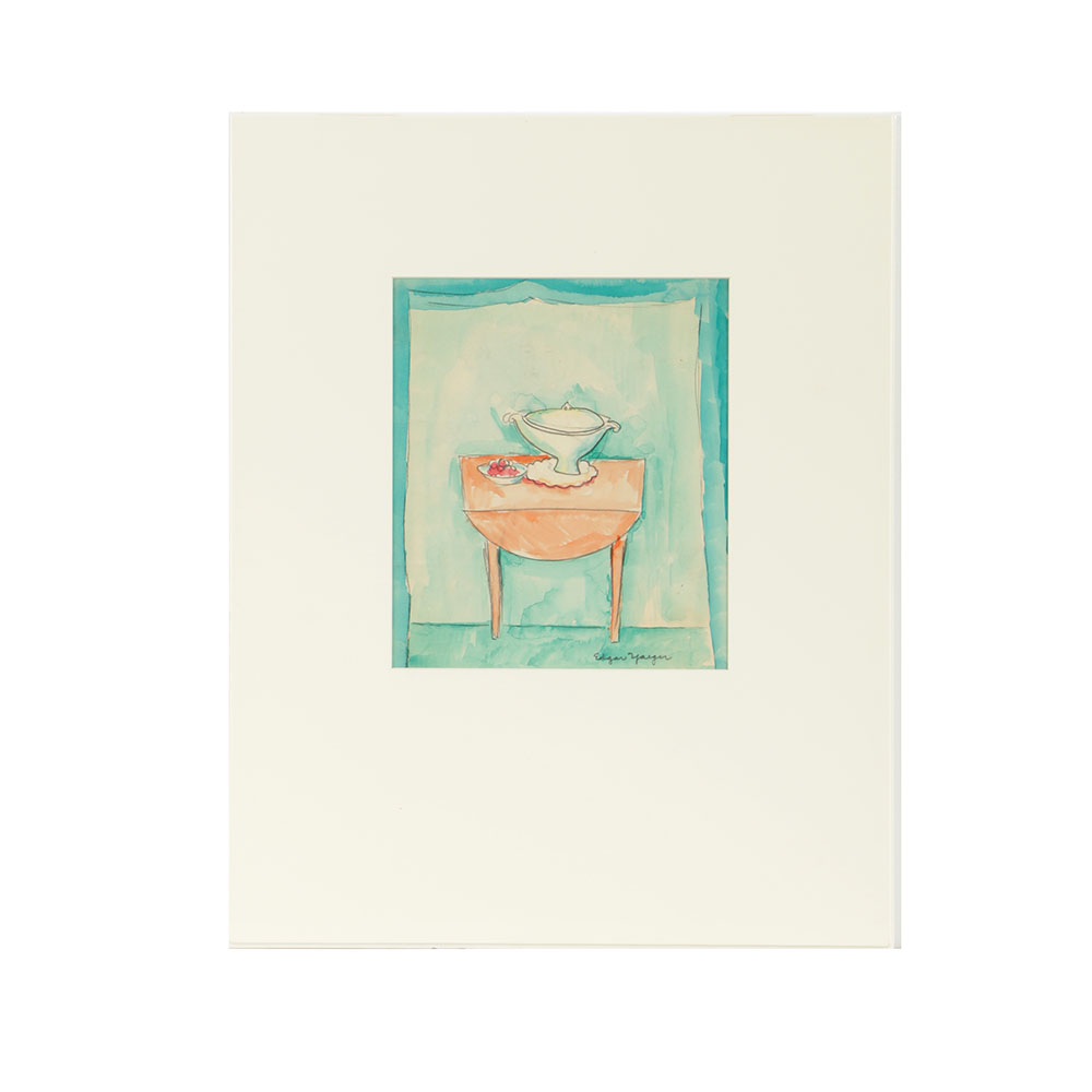 Edgar Yaeger Watercolor Painting Still Life
