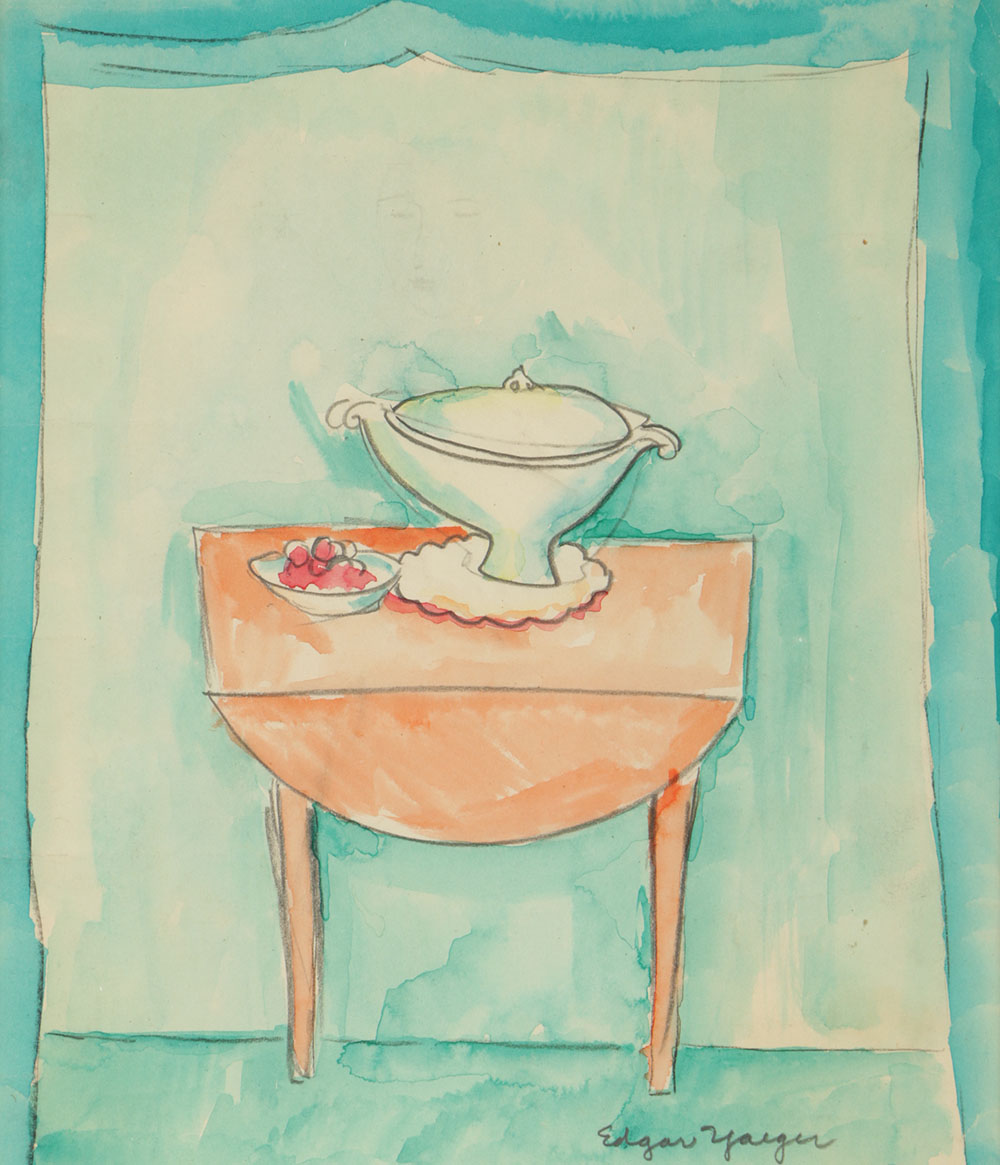 Edgar Yaeger Watercolor Painting Still Life