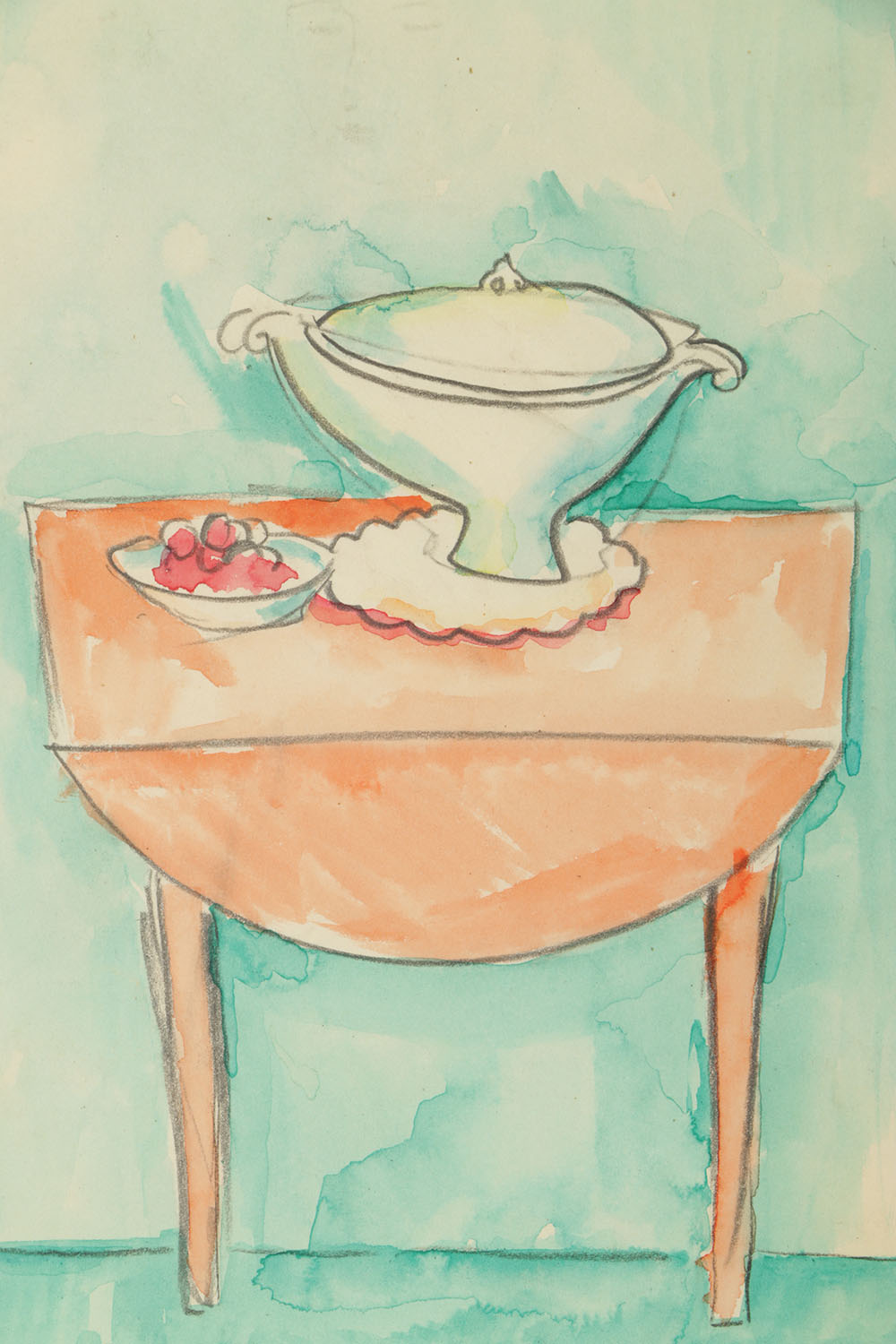 Edgar Yaeger Watercolor Painting Still Life