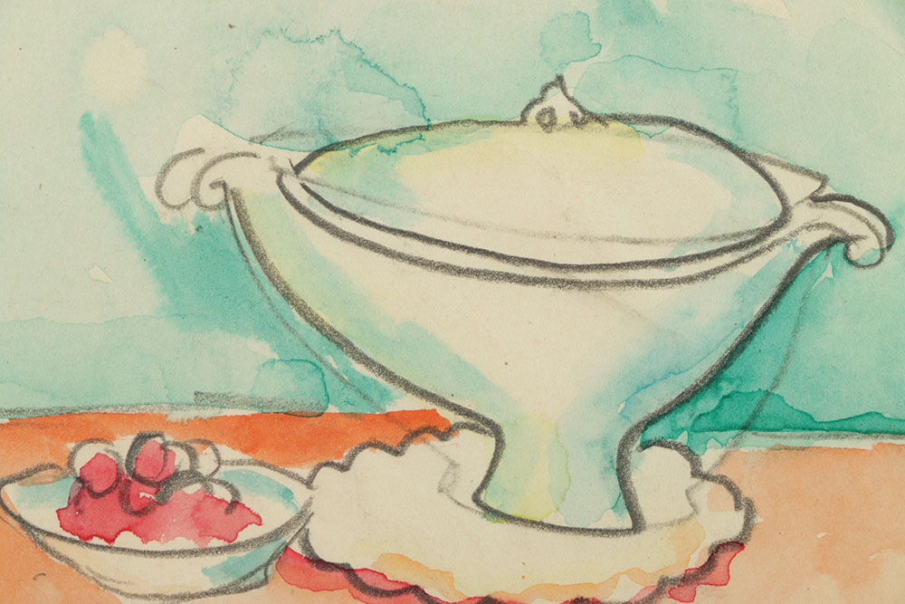 Edgar Yaeger Watercolor Painting Still Life