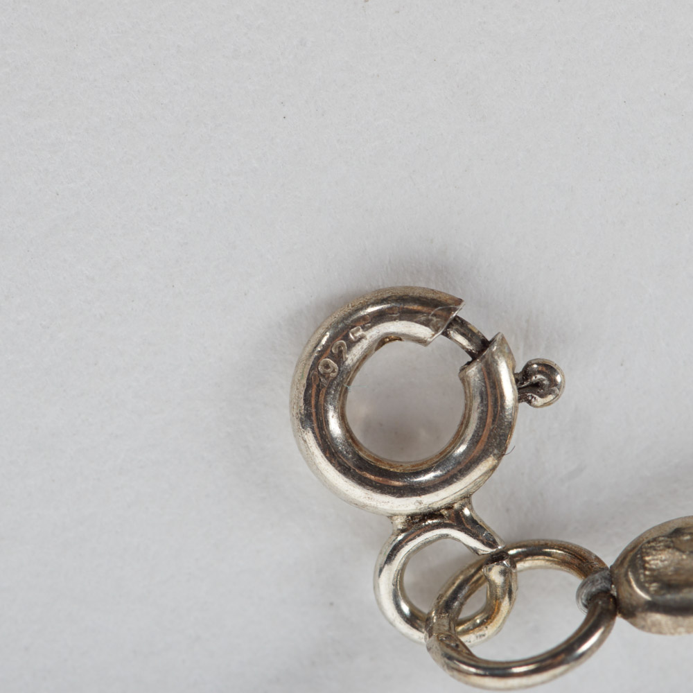 Two Sterling Silver Necklaces with Jade Beads