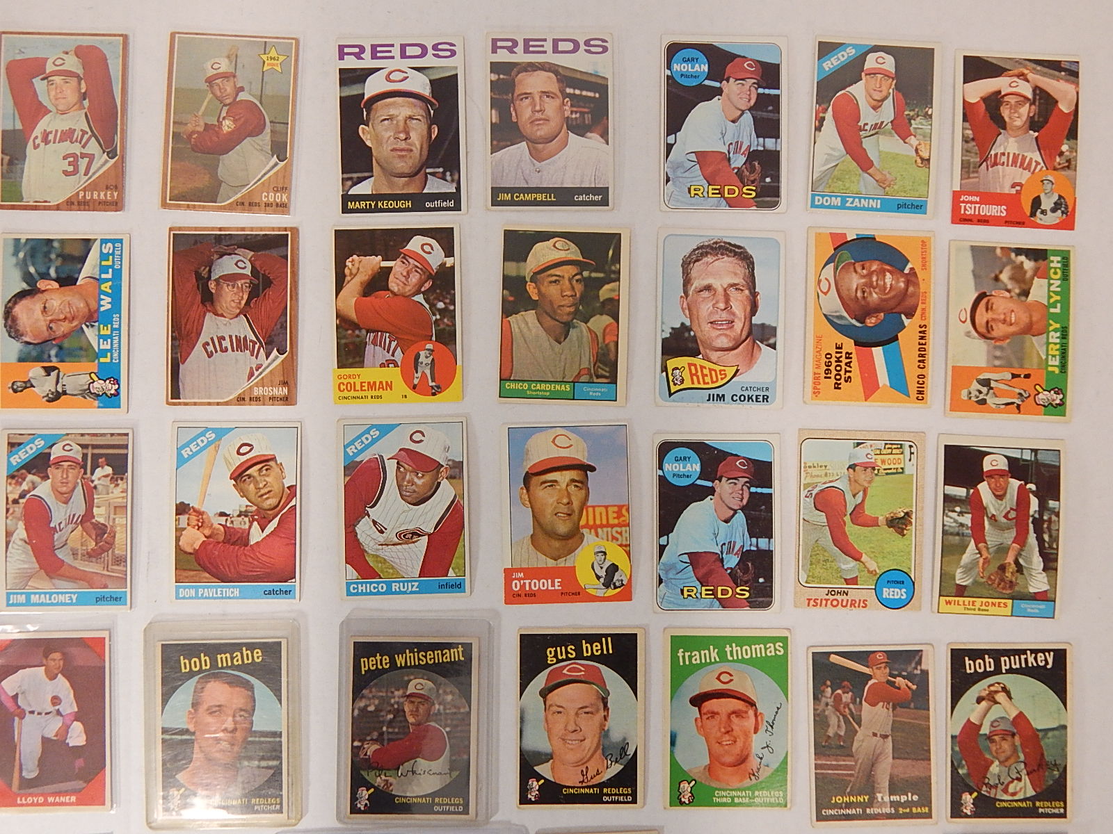 1950s to 1960s Cincinnati Reds Baseball Card Collection