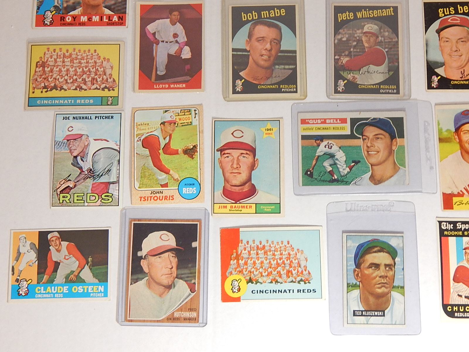 1950s to 1960s Cincinnati Reds Baseball Card Collection