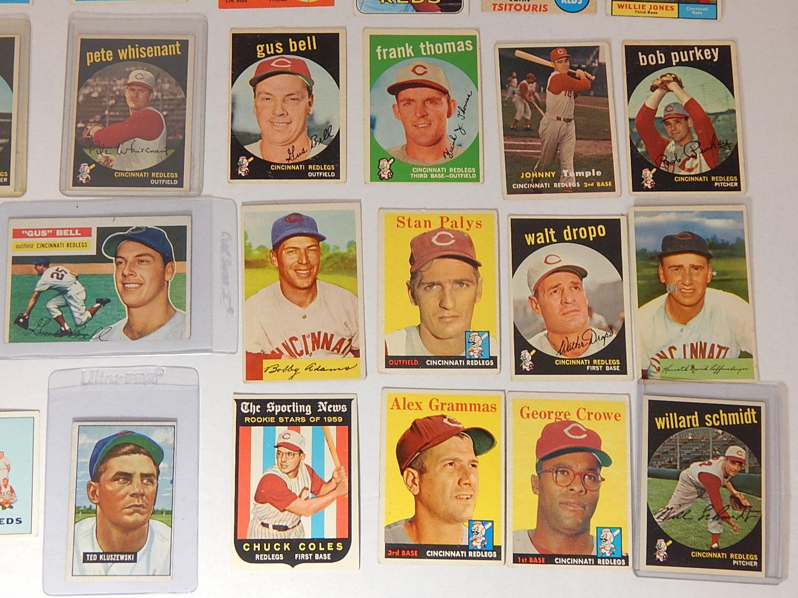 1950s to 1960s Cincinnati Reds Baseball Card Collection