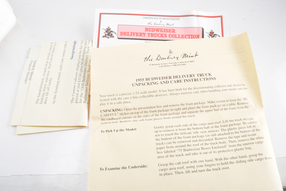 Vintage Style Budweiser Beer Trucks from The Danbury Mint