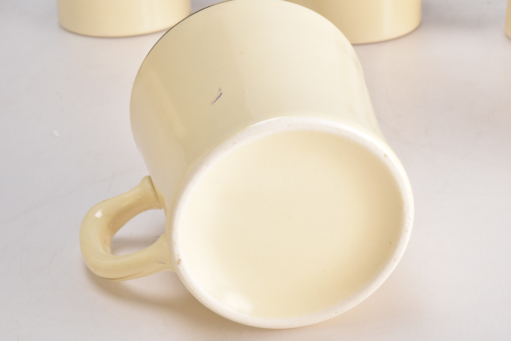 Homer Laughlin "Tom and Jerry" Punch Bowl and Mugs