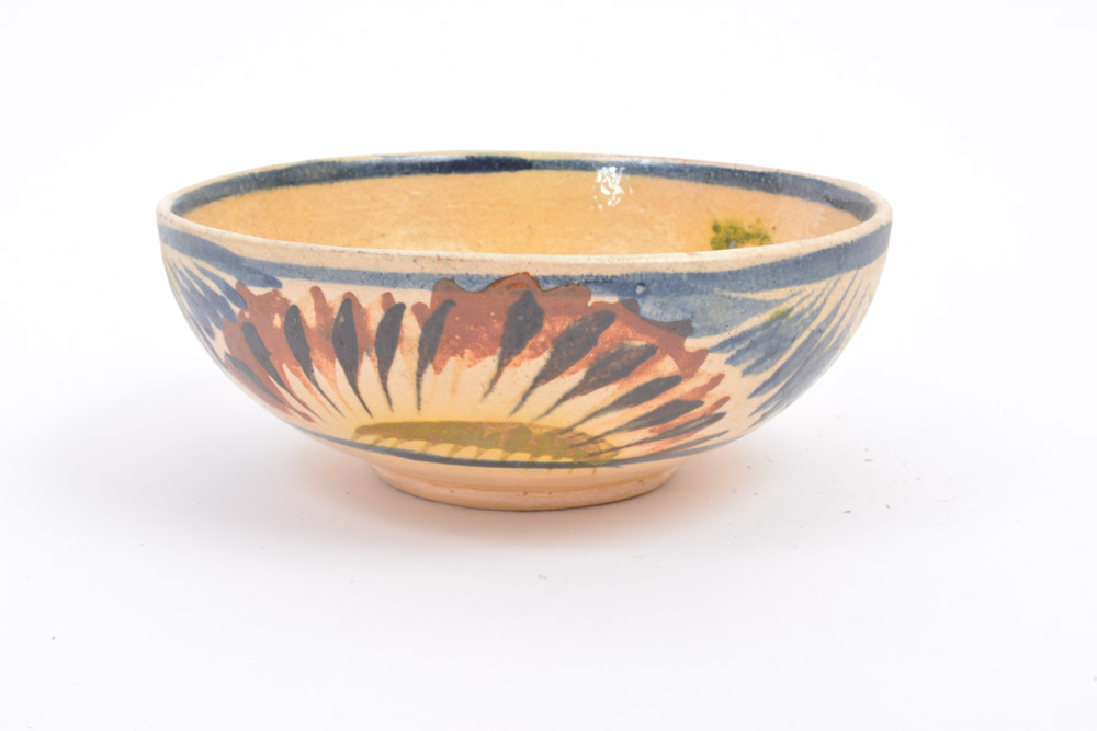 Hand Painted Ceramic Nesting Bowl Set of Five