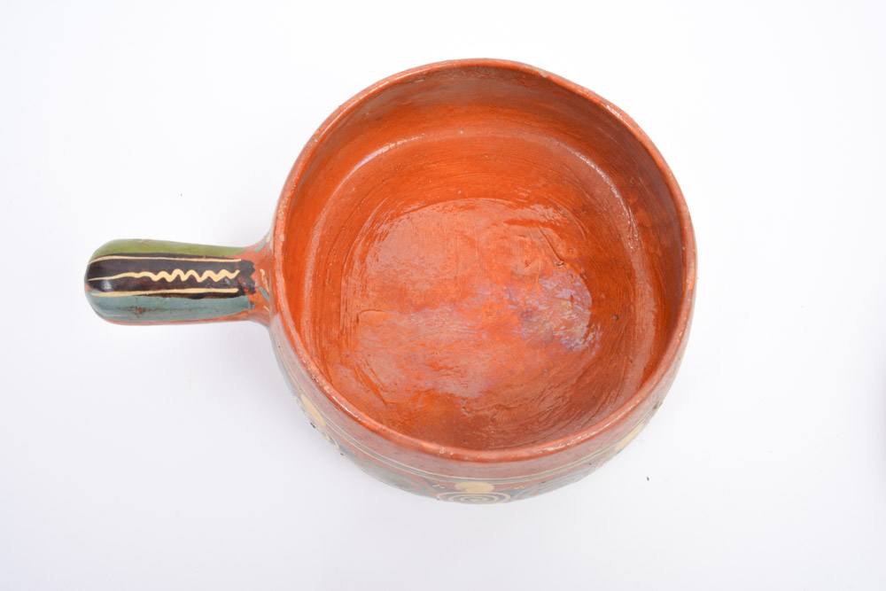 Hand Painted Mexican Redware Pottery