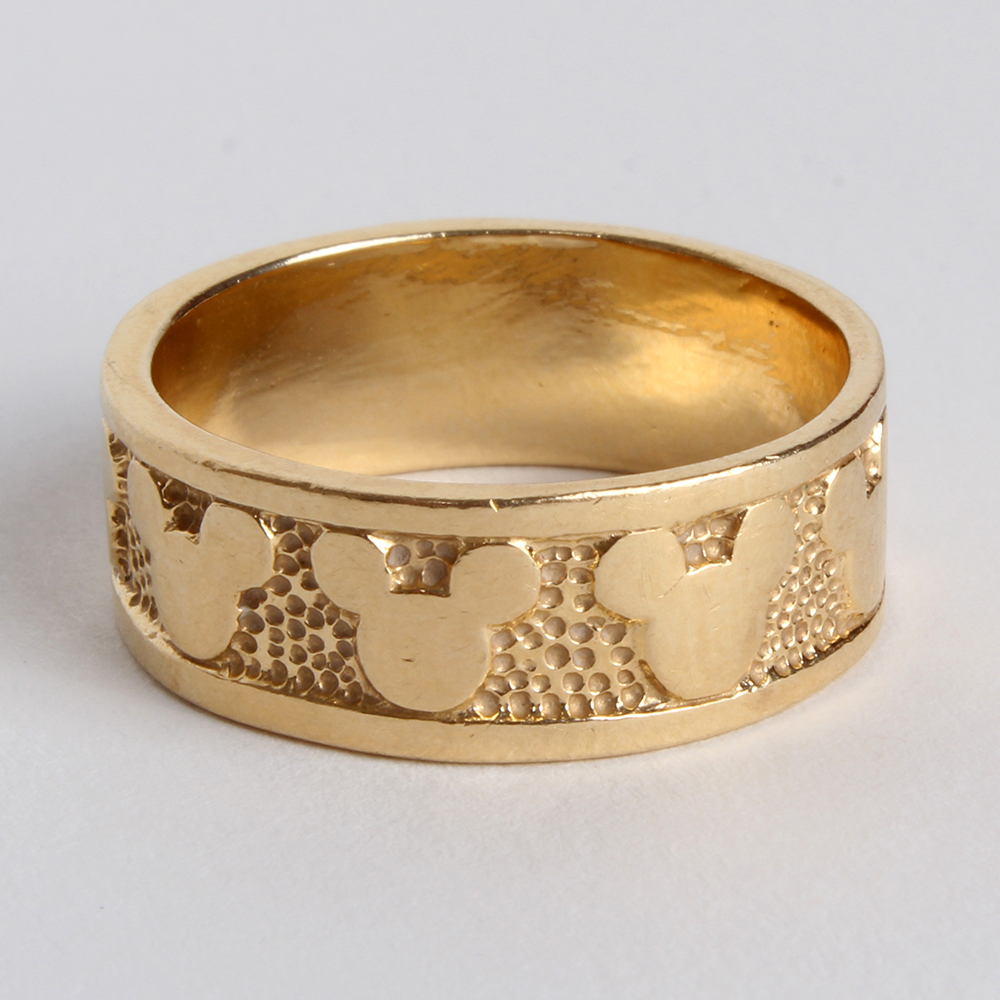 14K Yellow Gold Disney Mickey Mouse Ring