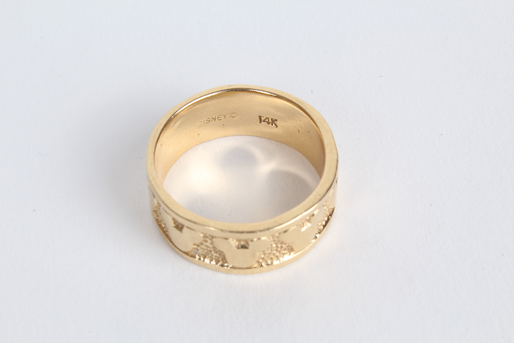 14K Yellow Gold Disney Mickey Mouse Ring