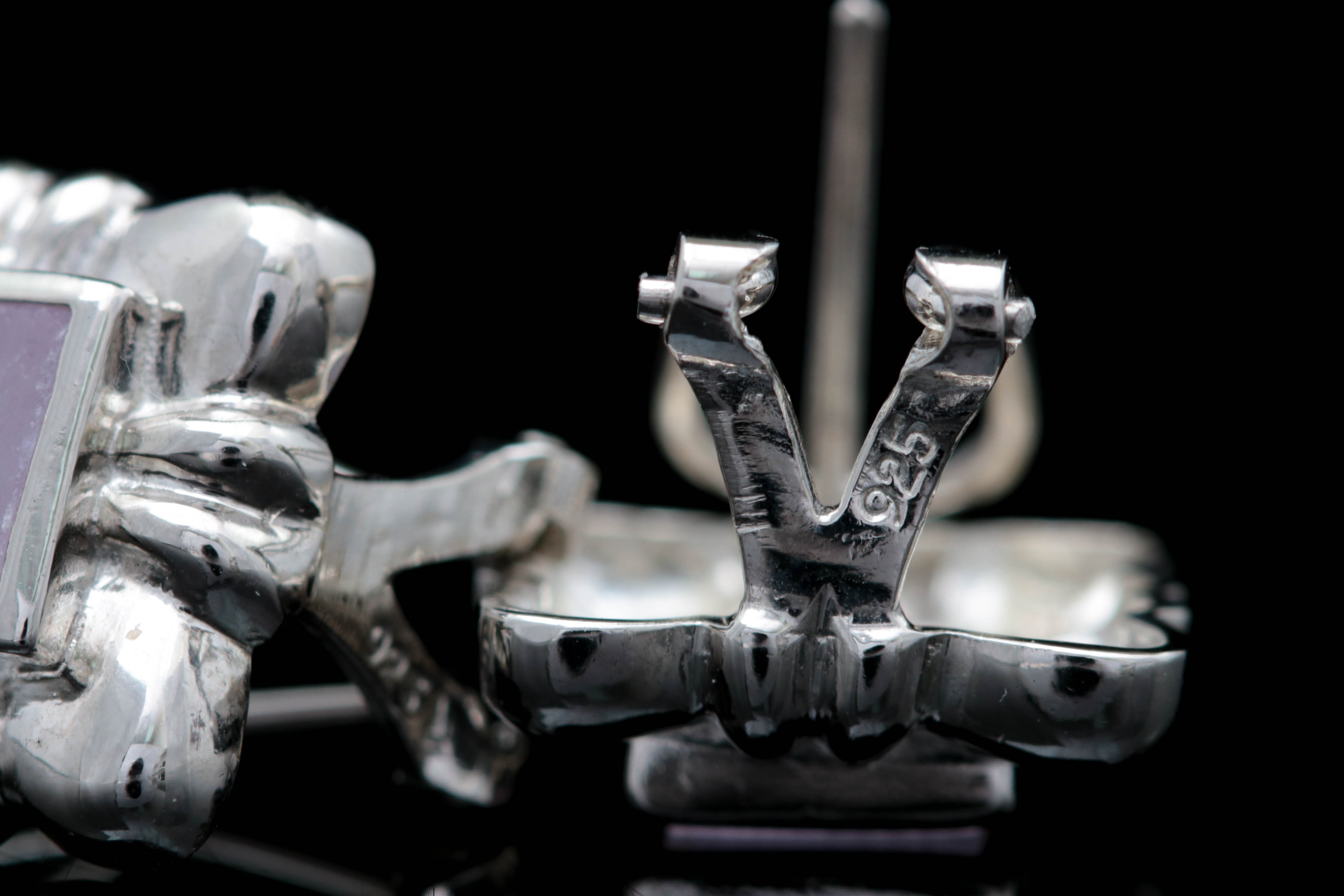 Sterling Silver and Lavender Jade Earrings