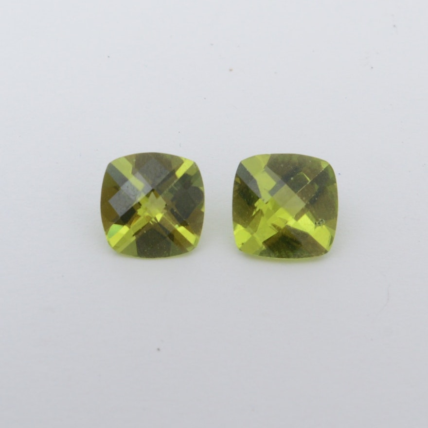 Pair of Peridot Loose Gemstones