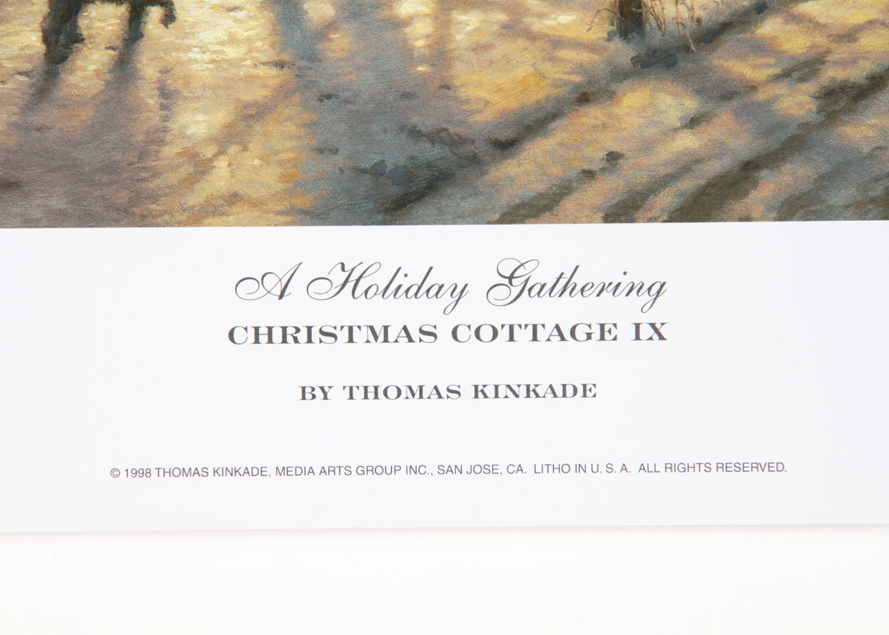 Numbered Edition Thomas Kinkade Offset Lithograph "Christmas Cottage IX"