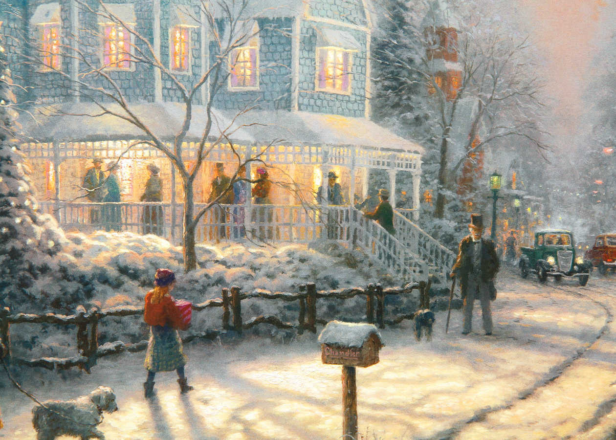 Numbered Edition Thomas Kinkade Offset Lithograph "Christmas Cottage IX"