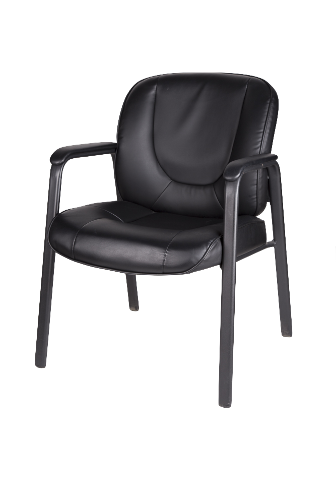 Modern Black Leatherette Armchairs