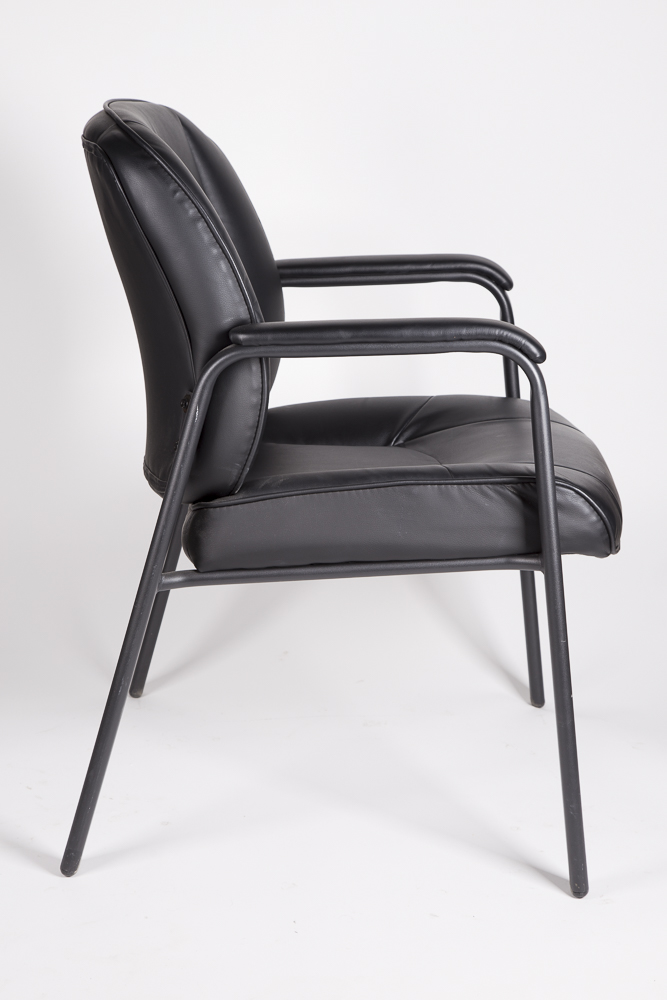 Modern Black Leatherette Armchairs