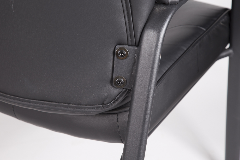 Modern Black Leatherette Armchairs