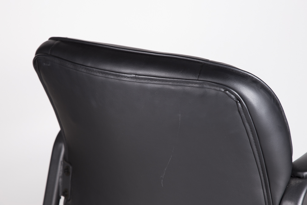 Modern Black Leatherette Armchairs