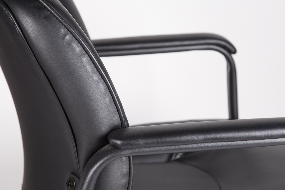 Modern Black Leatherette Armchairs