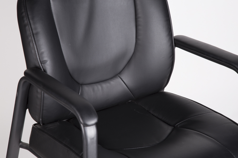 Modern Black Leatherette Armchairs