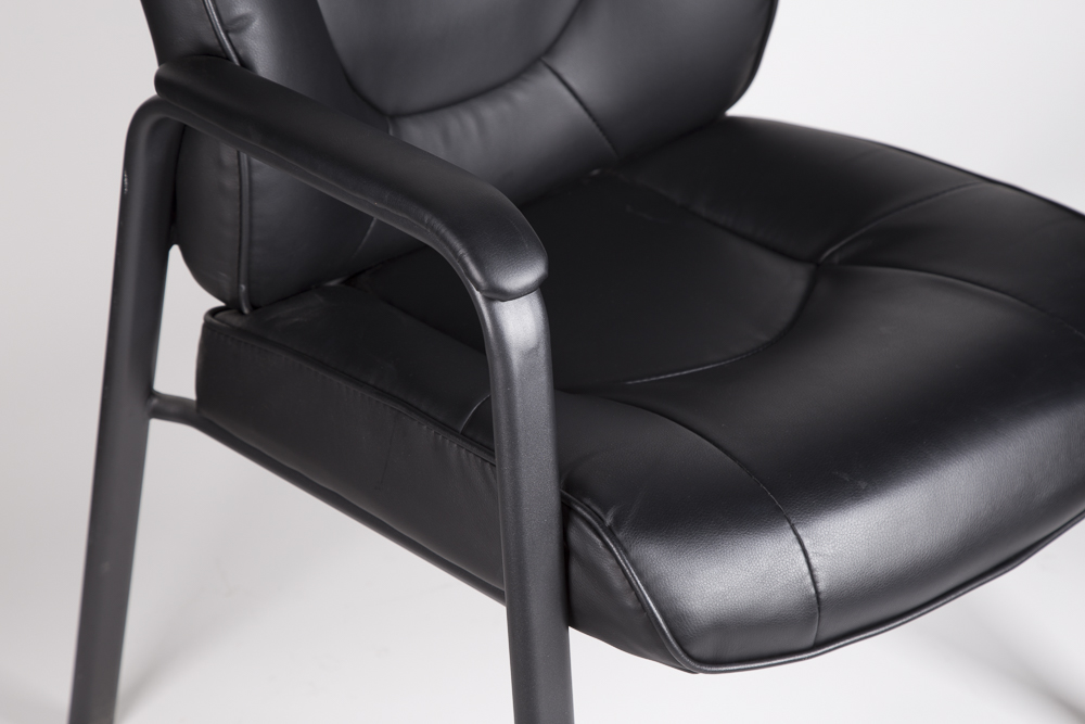 Modern Black Leatherette Armchairs