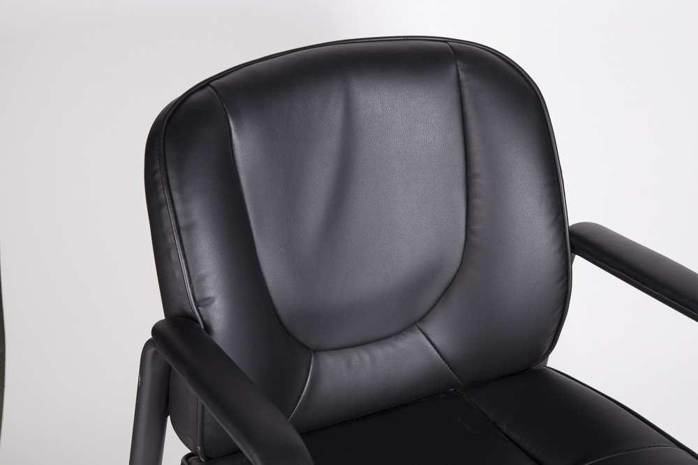 Modern Black Leatherette Armchairs