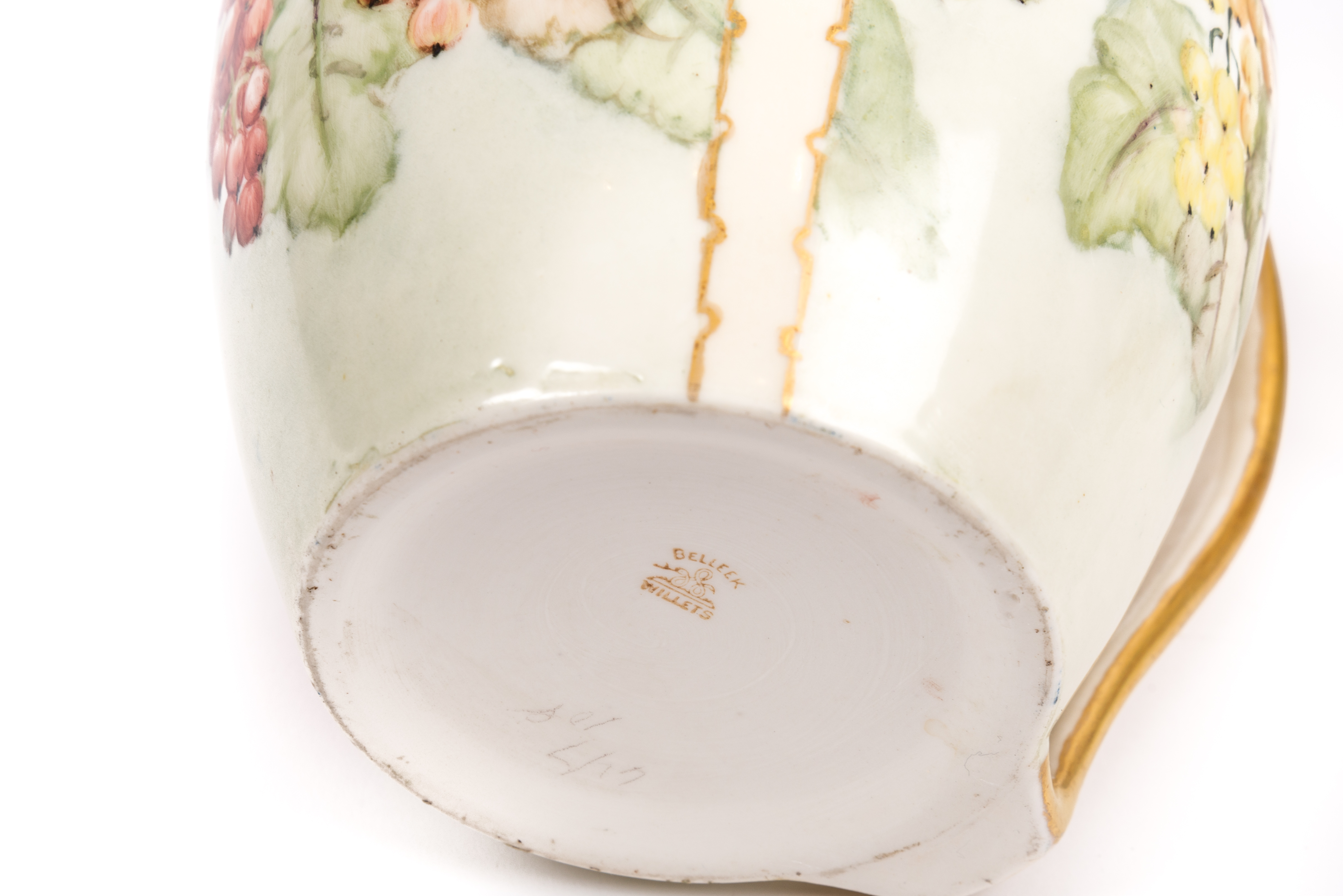 Willets Belleek Cider Pitcher with Limoges La Seynie cups