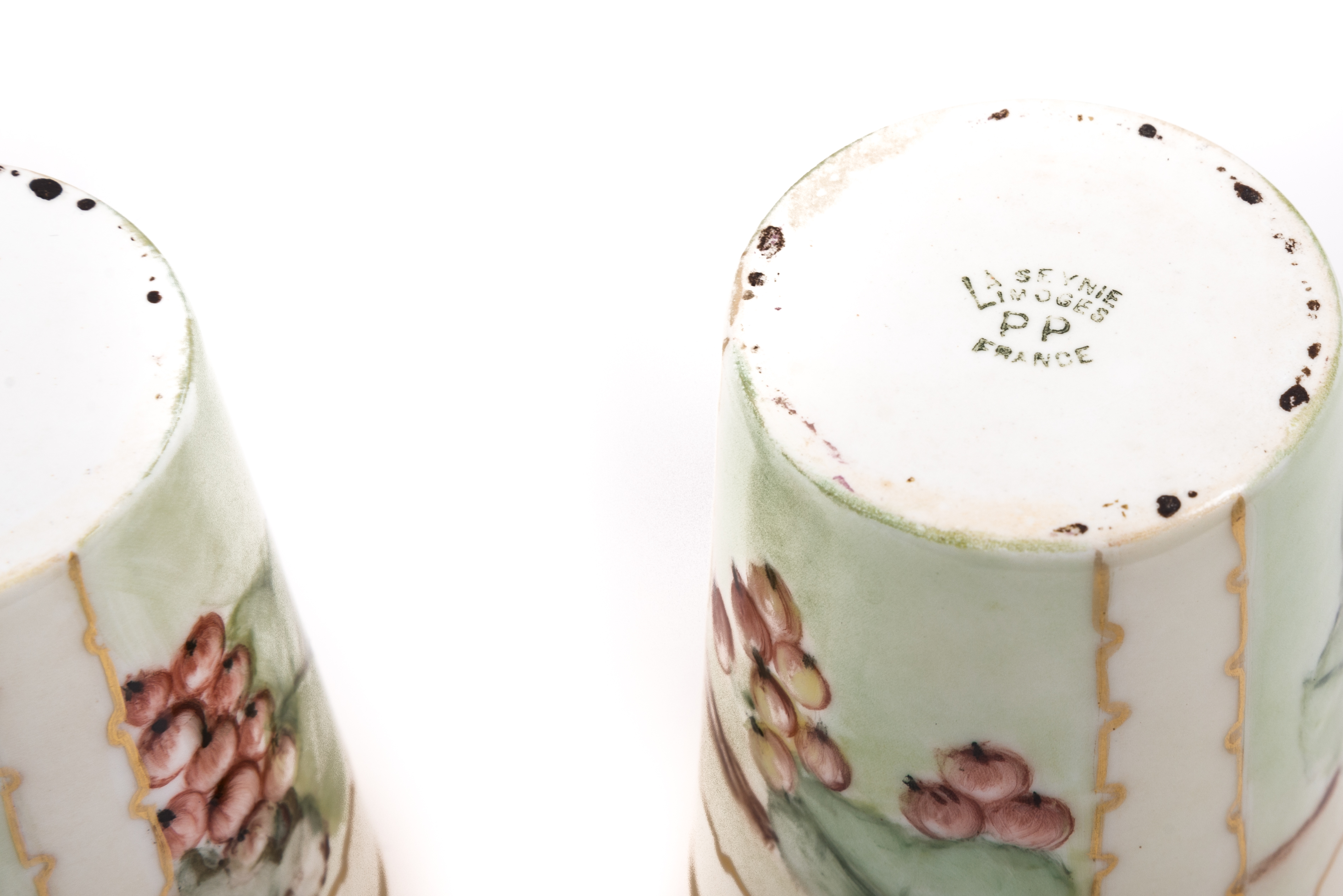 Willets Belleek Cider Pitcher with Limoges La Seynie cups