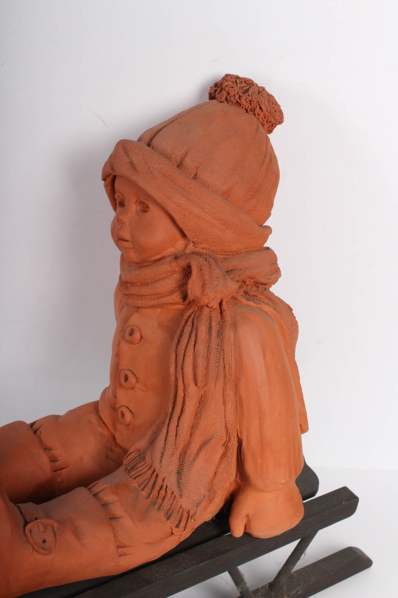 Original Signed Ann Entis Terracotta Sculpture