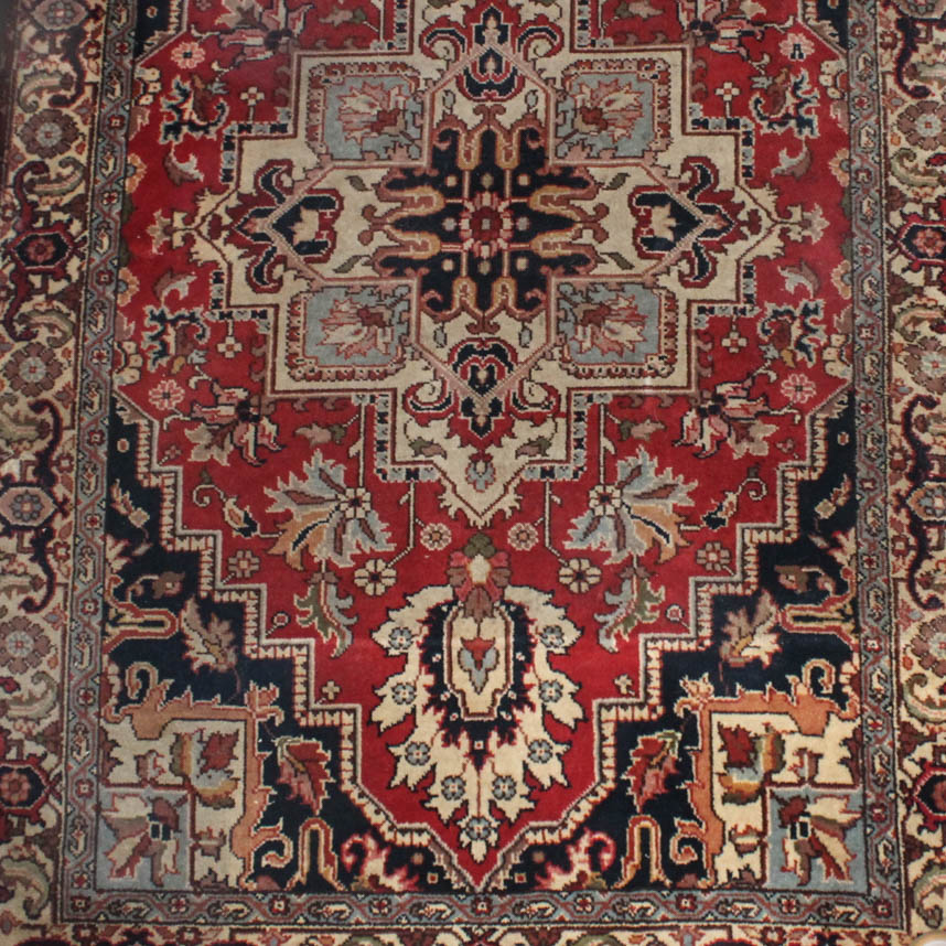 Hand-Knotted Persian Heriz Serapi Area Rug