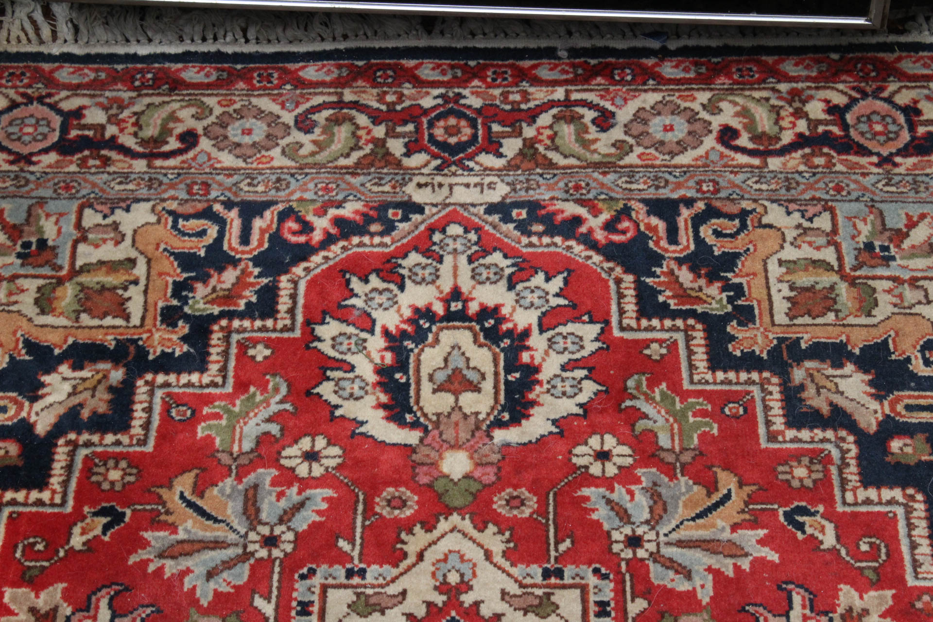 Hand-Knotted Persian Heriz Serapi Area Rug