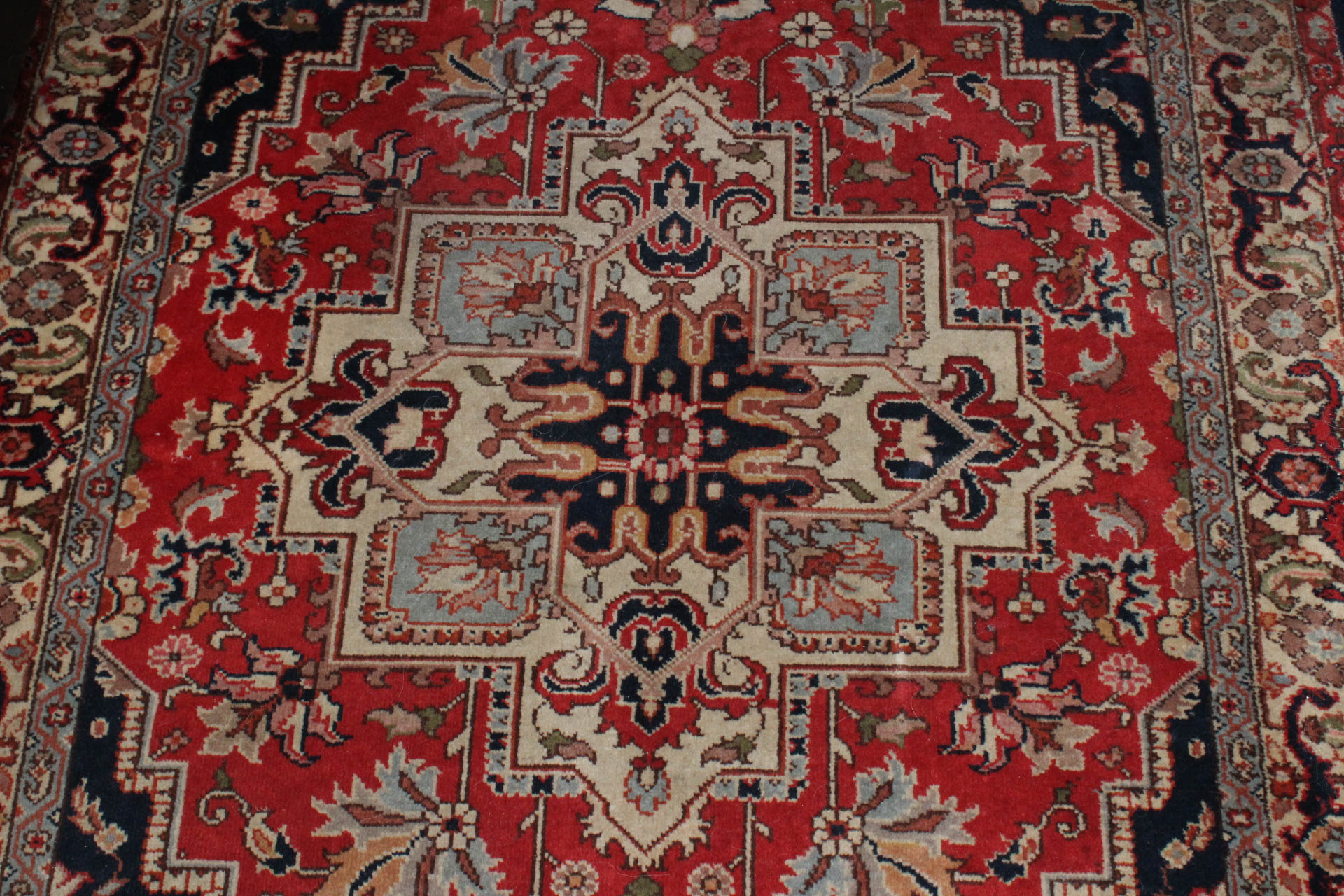 Hand-Knotted Persian Heriz Serapi Area Rug