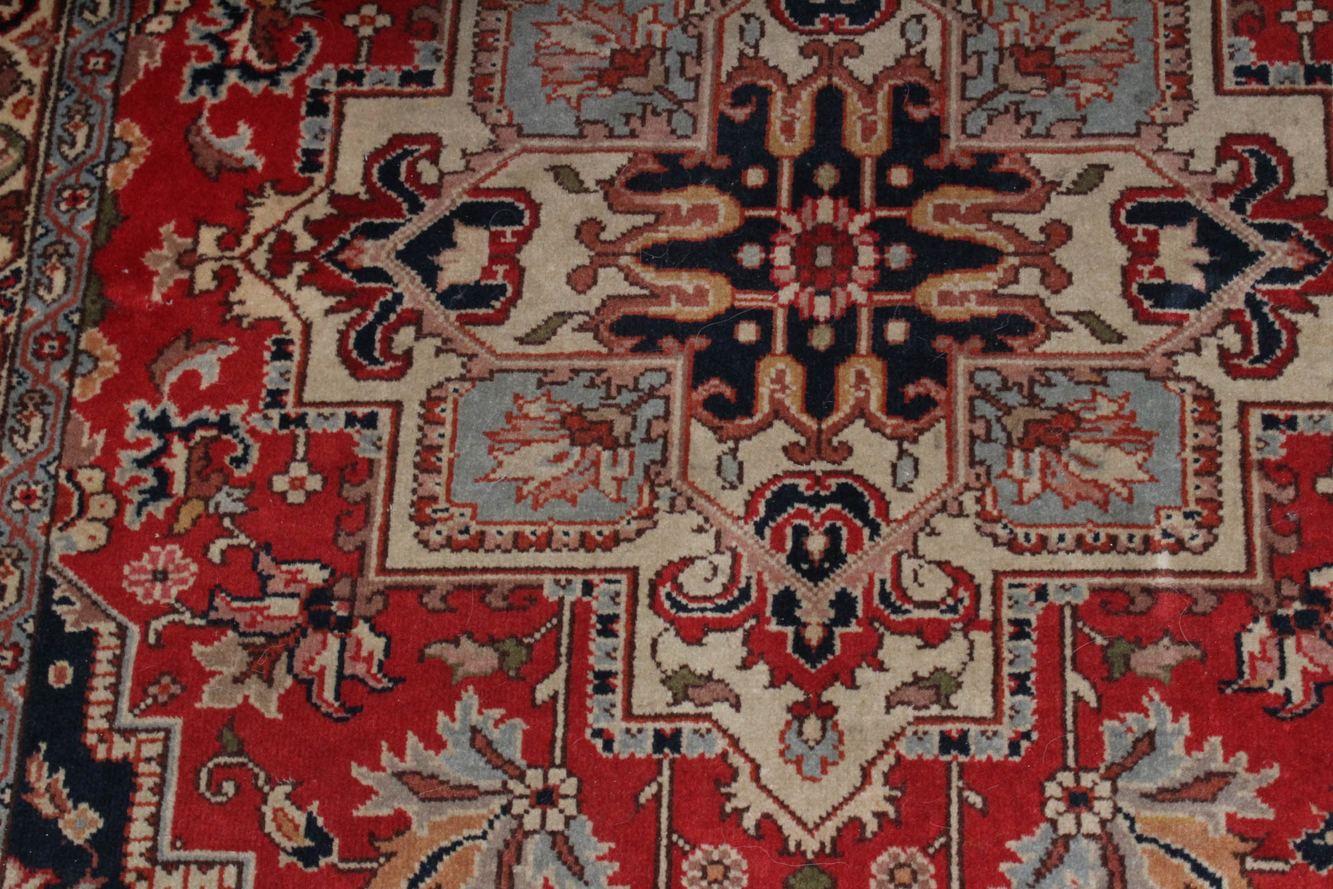 Hand-Knotted Persian Heriz Serapi Area Rug