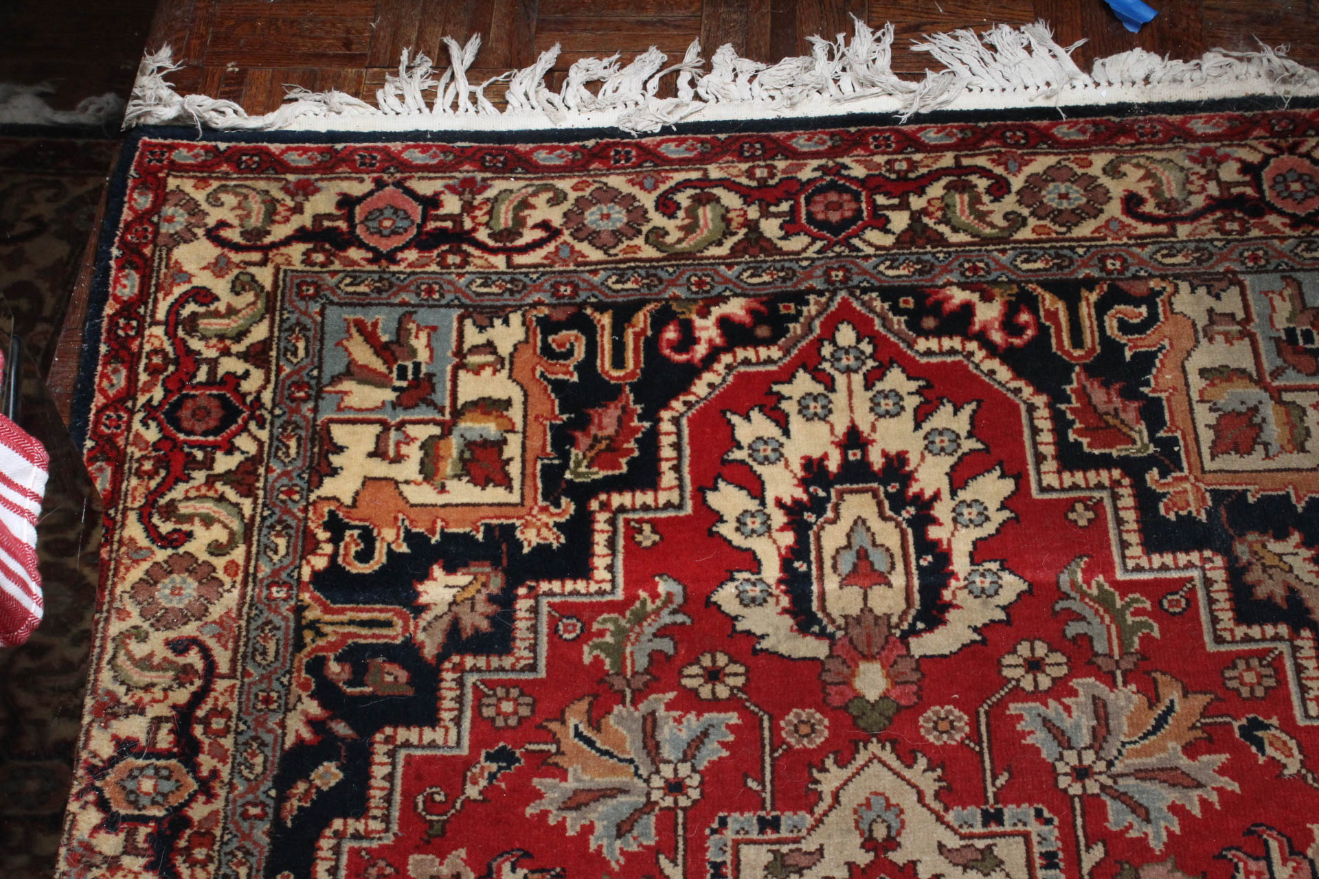 Hand-Knotted Persian Heriz Serapi Area Rug