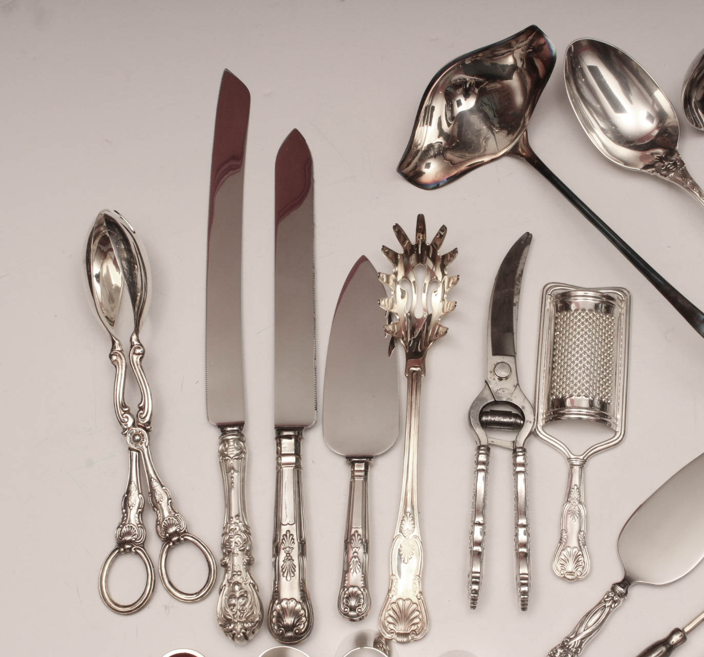 Vintage Silver Plate Flatware and Servingware Assortment