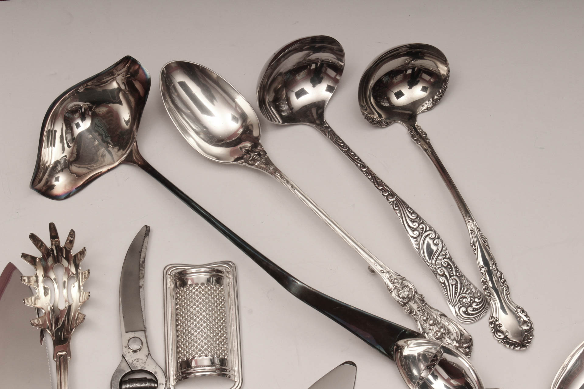 Vintage Silver Plate Flatware and Servingware Assortment