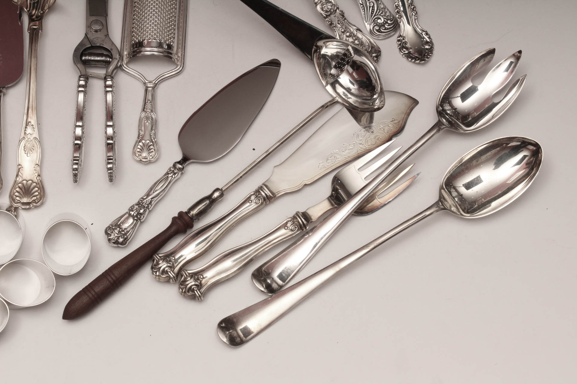 Vintage Silver Plate Flatware and Servingware Assortment