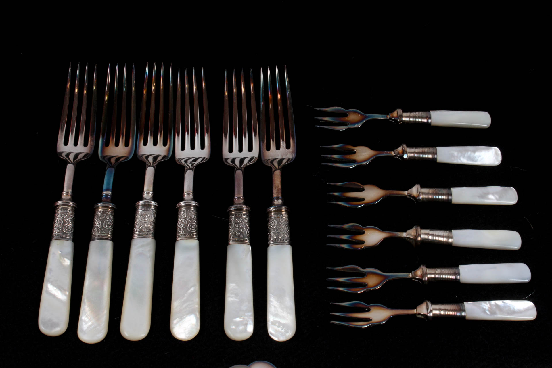 Landers, Frary, & Clark Sterling and Mother of Pearl Flatware