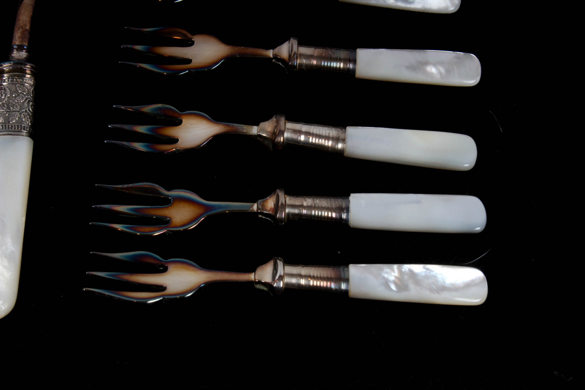 Landers, Frary, & Clark Sterling and Mother of Pearl Flatware