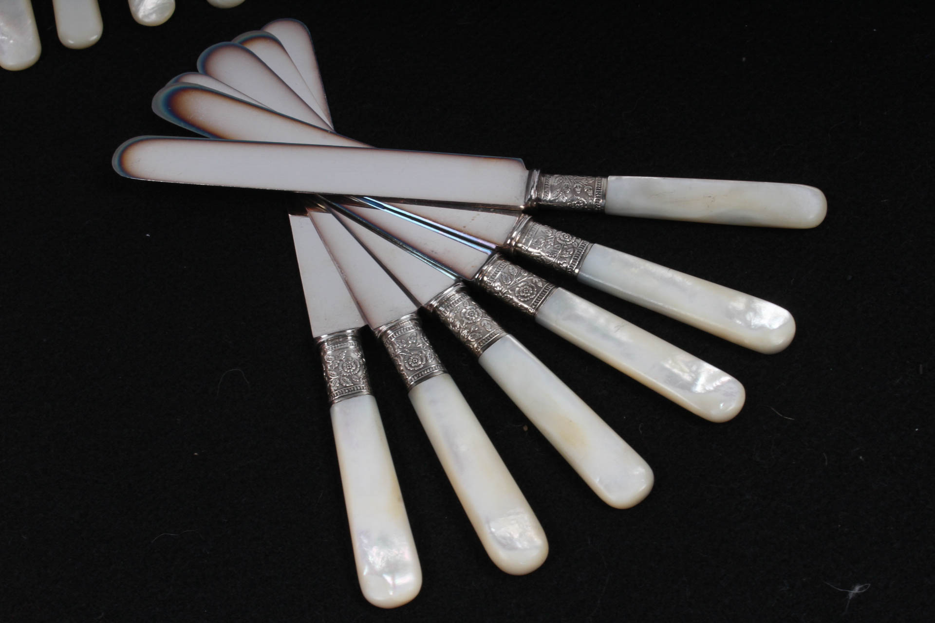 Landers, Frary, & Clark Sterling and Mother of Pearl Flatware