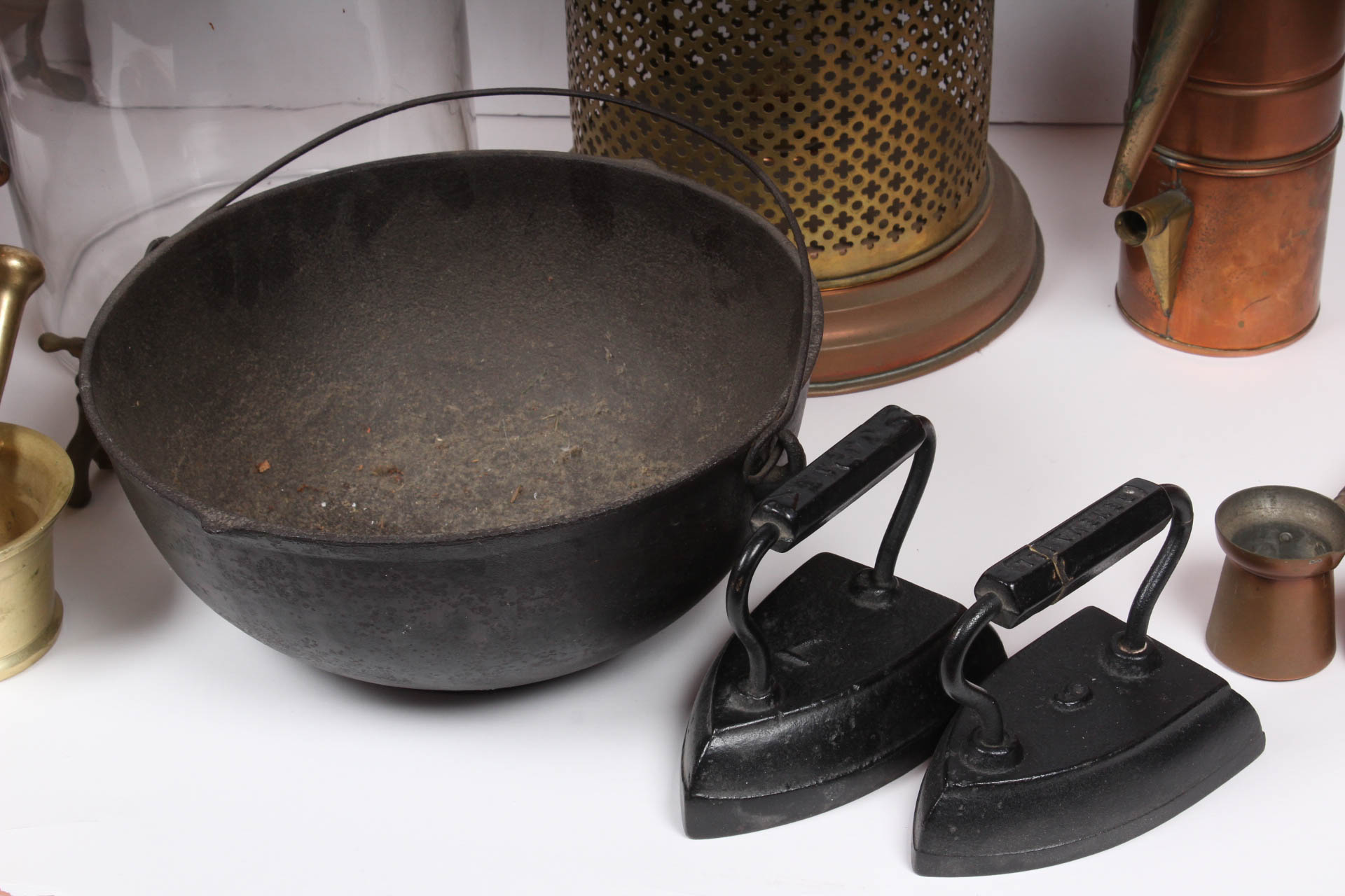 Copper, Brass, and Cast Iron Assortment