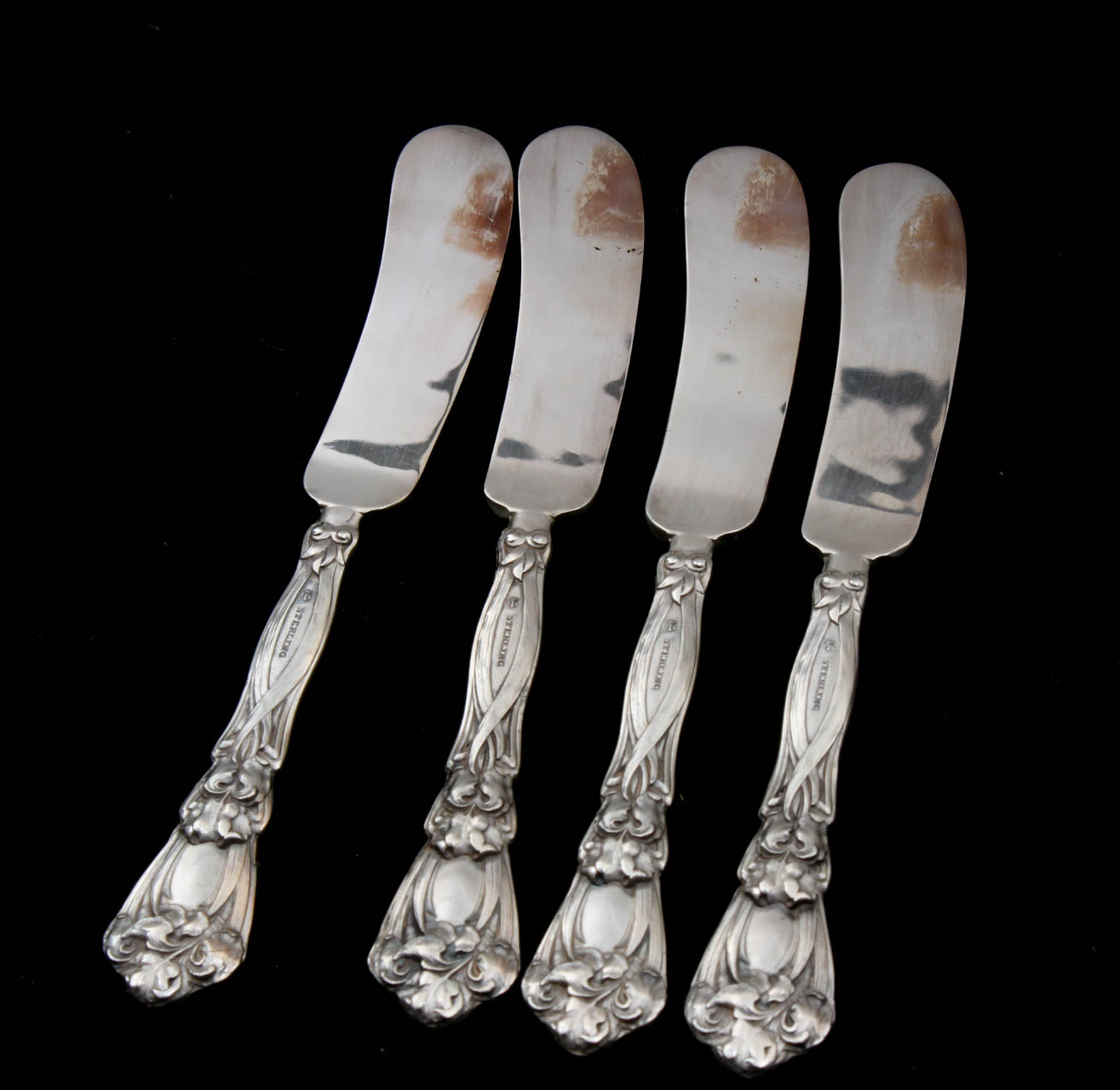 Antique Durgin-Gorham Sterling Silver "Iris" Flatware