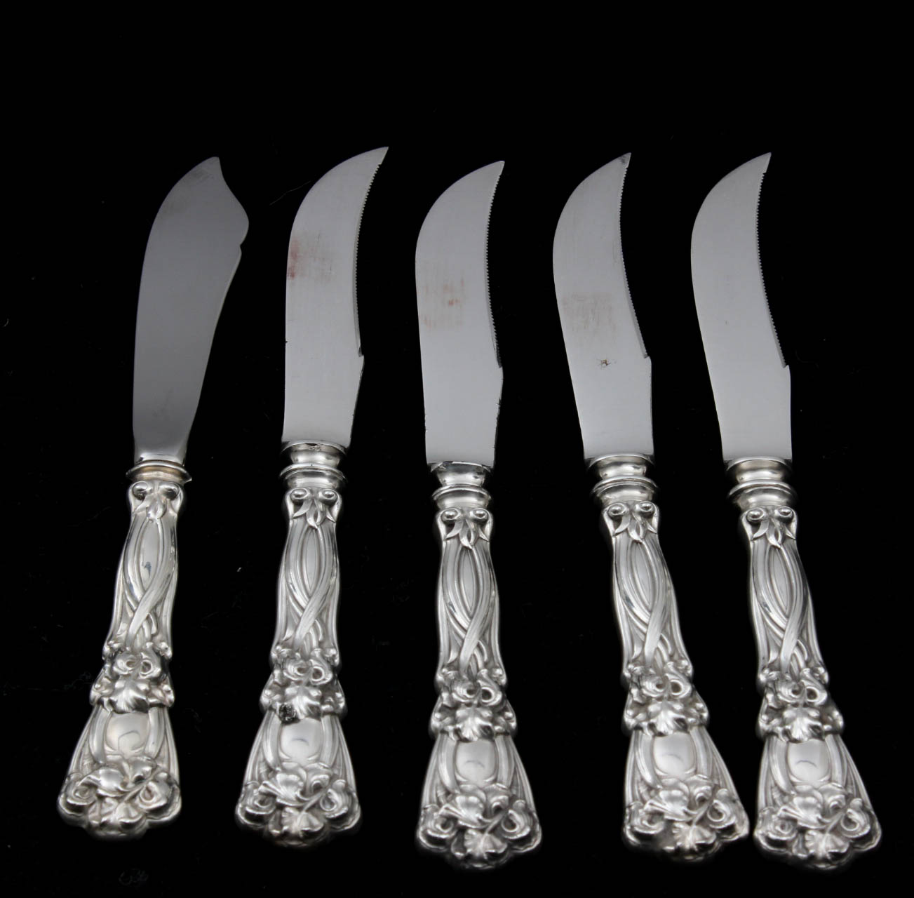 Antique Durgin-Gorham Sterling Silver "Iris" Flatware