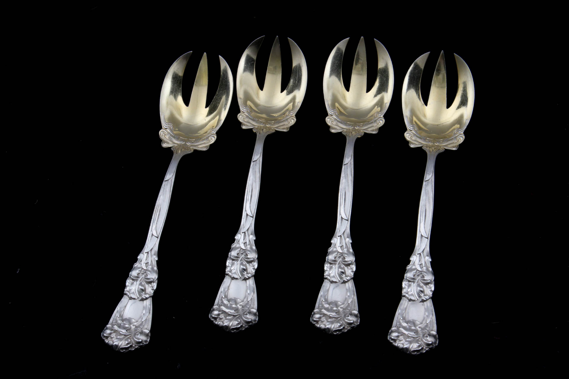 Antique Durgin-Gorham Sterling Silver "Iris" Flatware